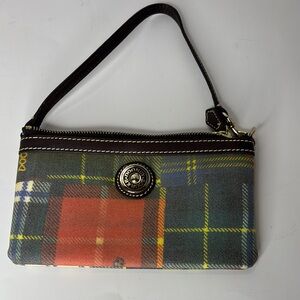 Dooney & Bourke Plaid Wristlet Clutch